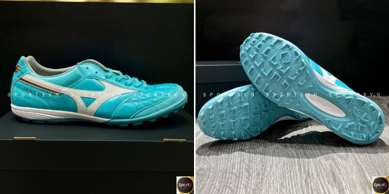 Giày đá bóng Mizuno Morelia Sala Japan TF Xanh Ngọc